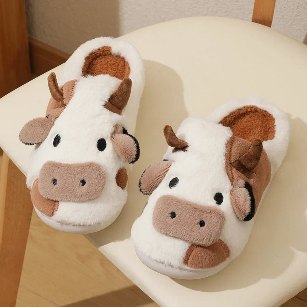Cartoon Cow Slippers