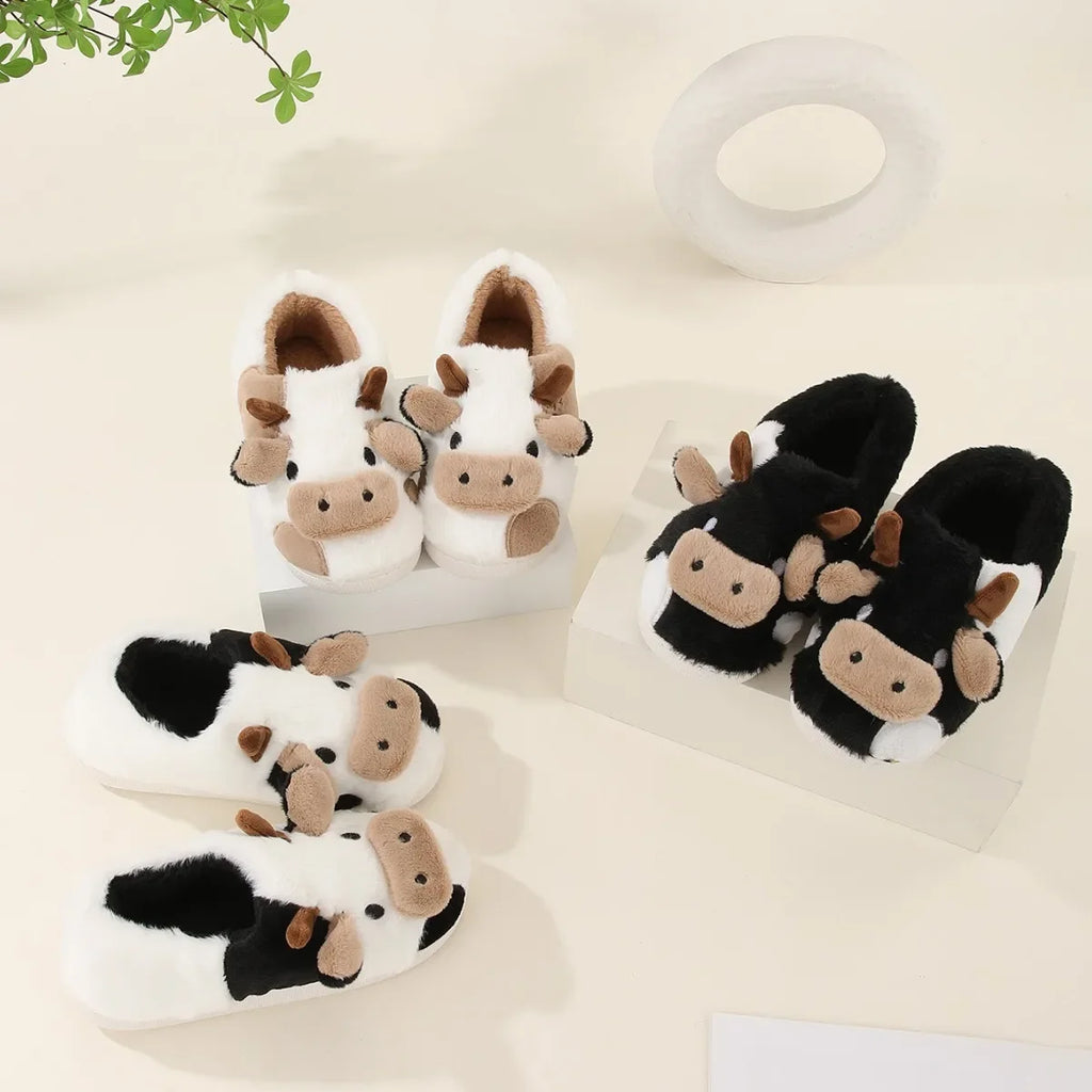 Cartoon Cow Slippers