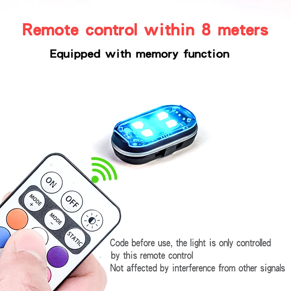 Car Interior Decorative Light, Changing Car LED Light with Remote Control,